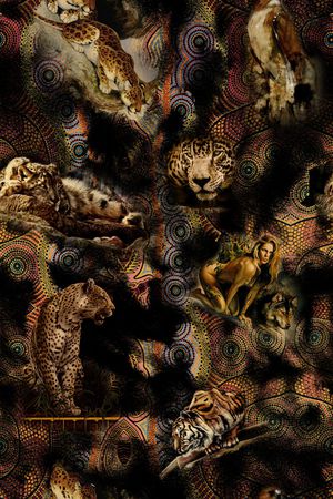 复古动物印花华亿平台图片