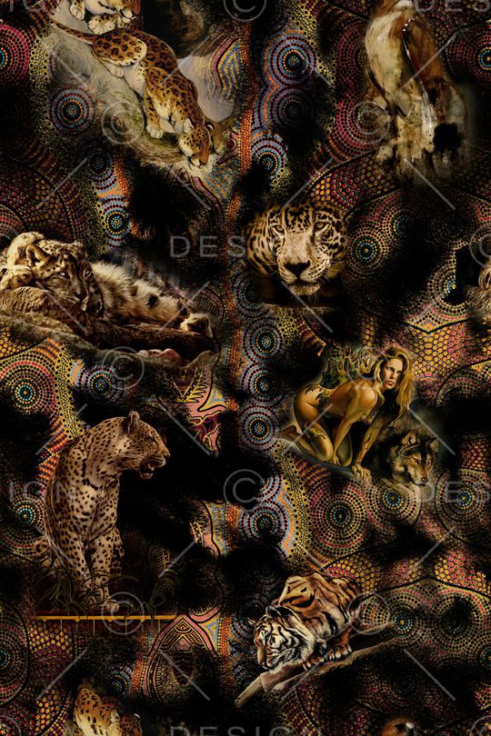 复古动物印花华亿平台图片