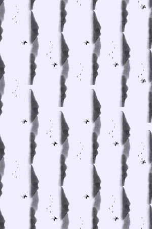 水墨风印花华亿平台图片