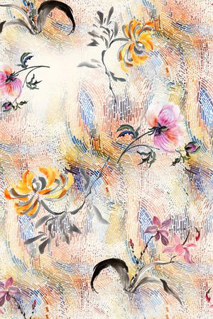 古典花纹印花华亿平台图片