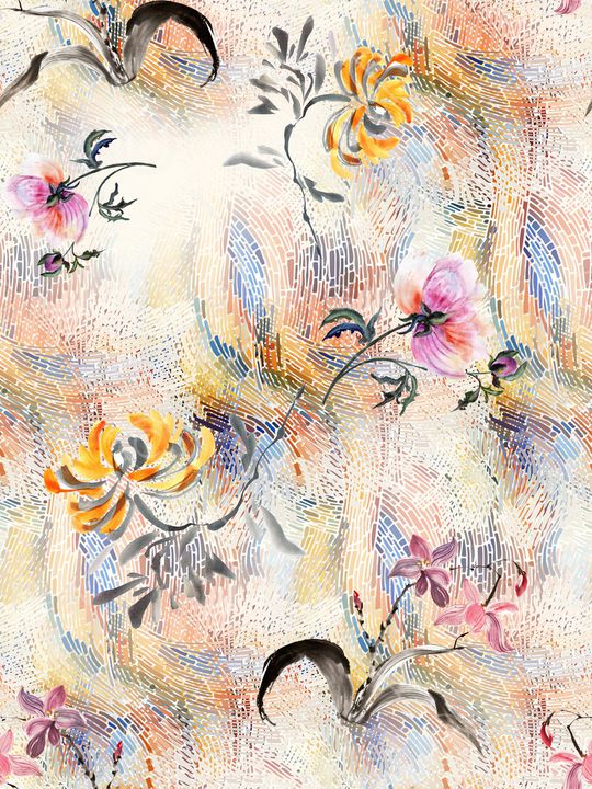 古典花纹印花华亿平台图片