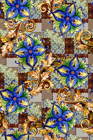 卷草印花华亿平台图片