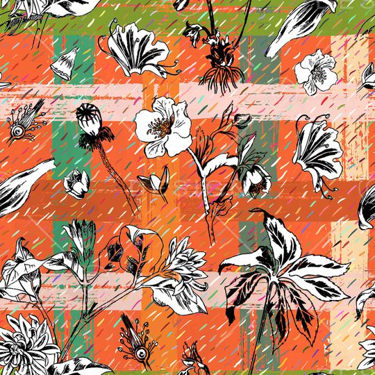 花卉印花华亿平台图片