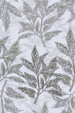 手绘线条笔触印花华亿平台图片