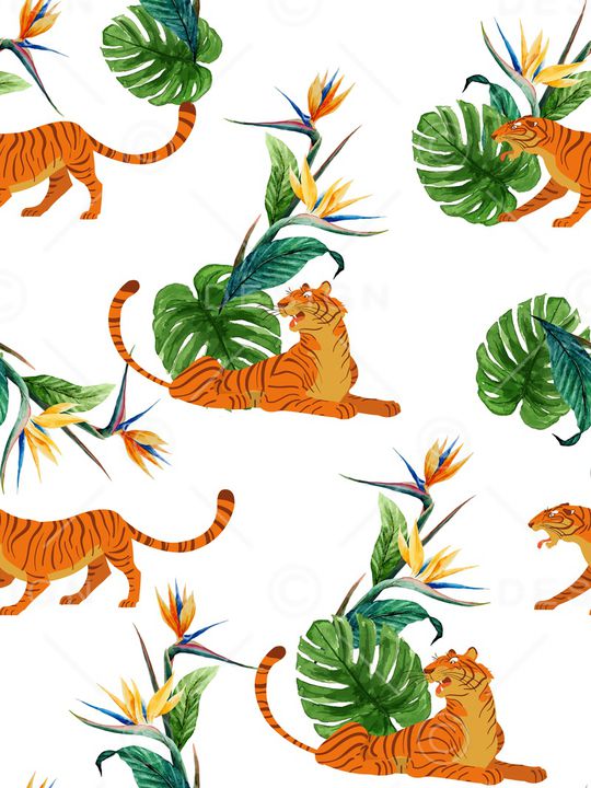 动物花卉印花华亿平台图片