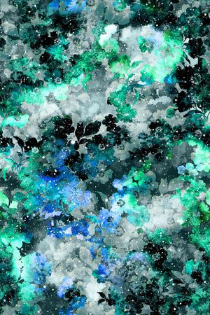 朦胧花卉印花华亿平台图片