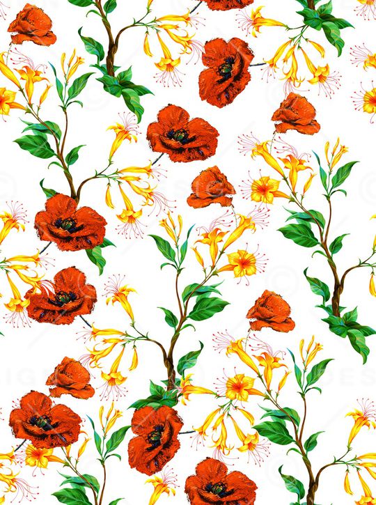 花卉印花华亿平台图片