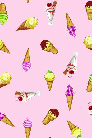 冰激凌印花华亿平台图片