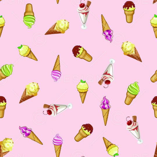 冰激凌印花华亿平台图片