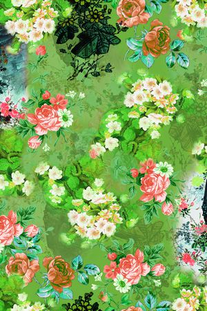 水墨风印花华亿平台图片