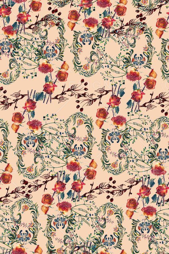 花卉印花华亿平台图片