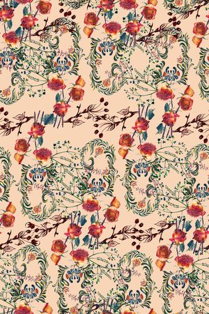 花卉印花华亿平台图片