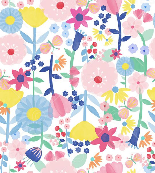 卡通花印花华亿平台图片