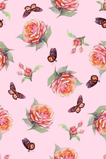 月季花印花华亿平台图片