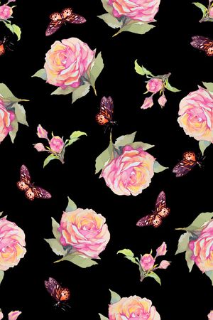 月季花印花华亿平台图片