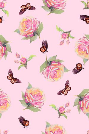 月季花印花华亿平台图片