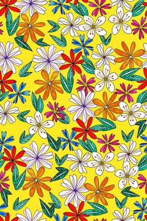 抽象花卉印花华亿平台图片