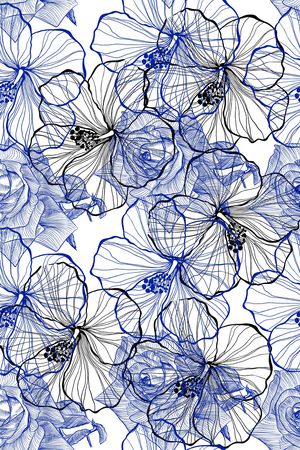 抽象花卉印花华亿平台图片