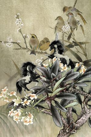 中国风印花华亿平台图片