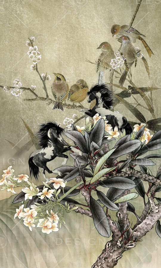 中国风印花华亿平台图片