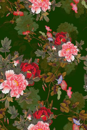 中国风印花华亿平台图片