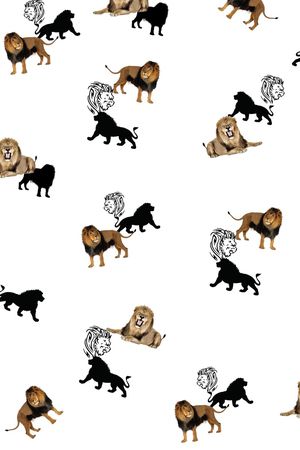 狮子印花华亿平台图片