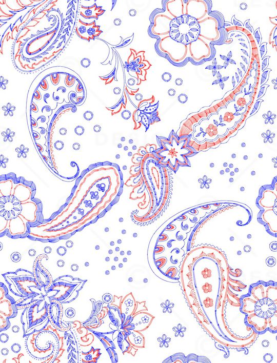 佩斯利印花华亿平台图片