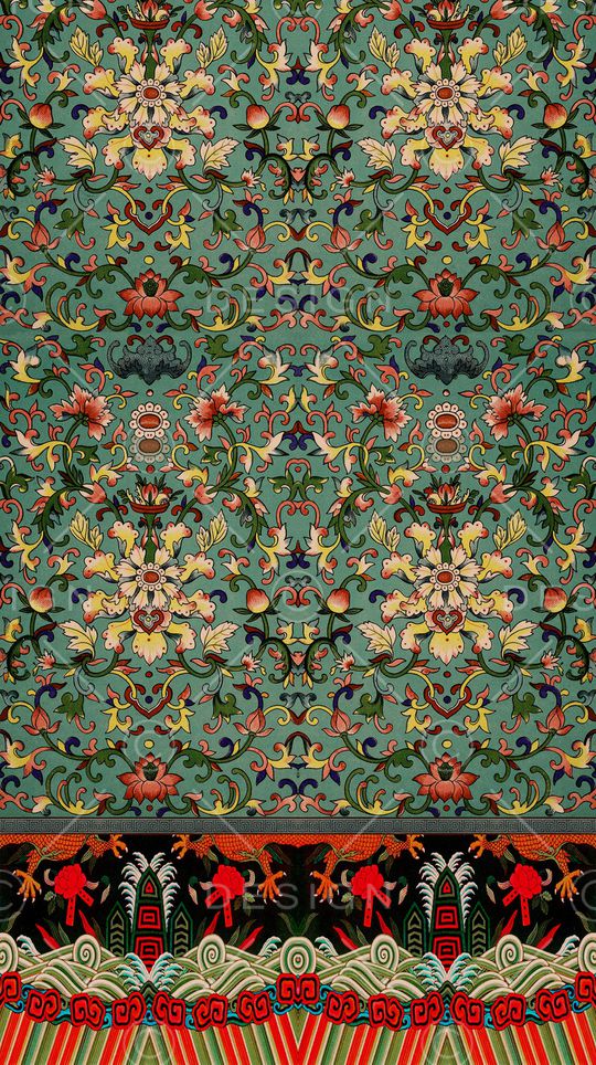 中国风印花华亿平台图片