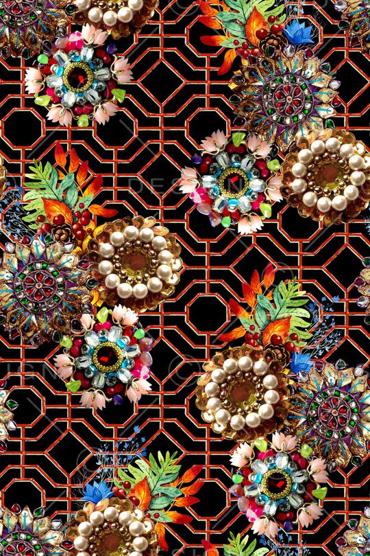 珠宝宝石印花华亿平台图片