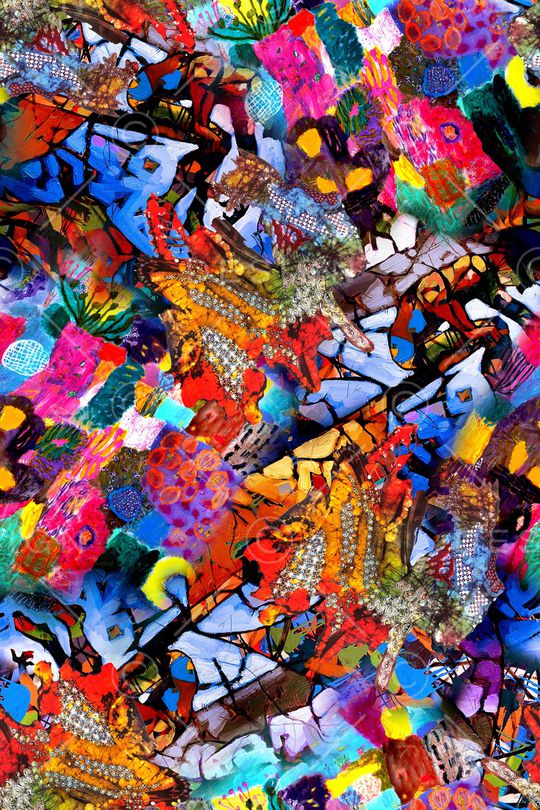 抽象印花华亿平台图片