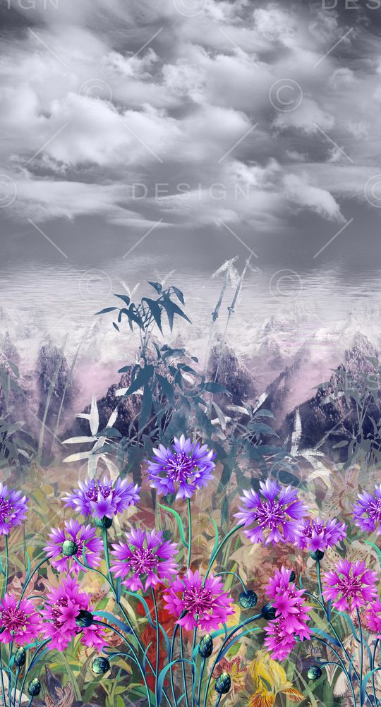 风景景观印花华亿平台图片