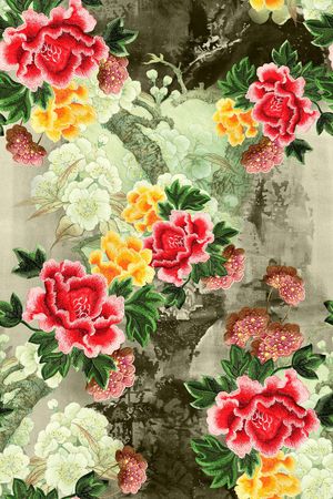 中国风印花华亿平台图片