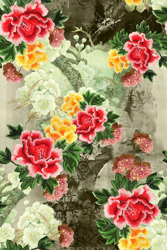 中国风印花华亿平台图片