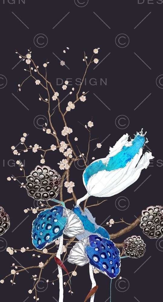 荷花印花华亿平台图片