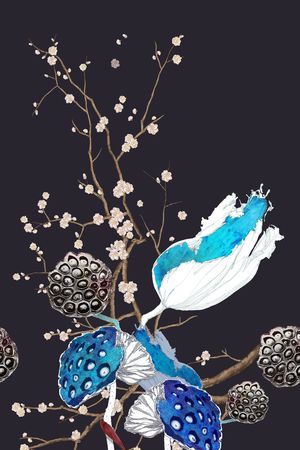 荷花印花华亿平台图片