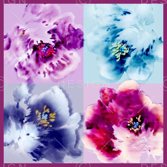 花卉印花华亿平台图片