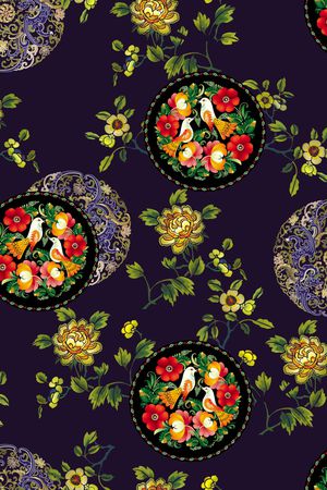 花卉印花华亿平台图片