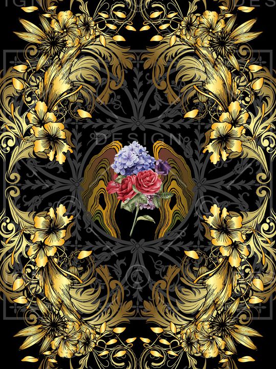 古典花纹印花华亿平台图片