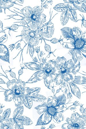 线条花卉印花华亿平台图片