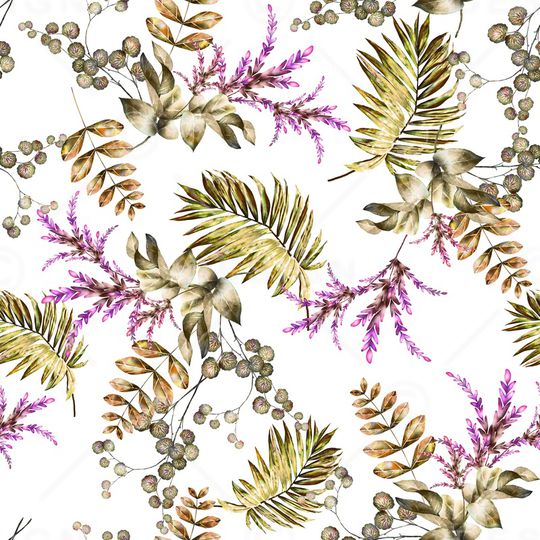 手绘花卉印花华亿平台图片