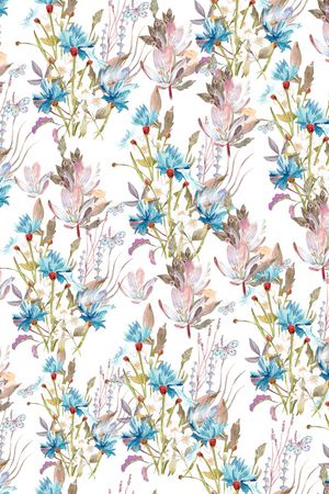 抽象花卉印花华亿平台图片