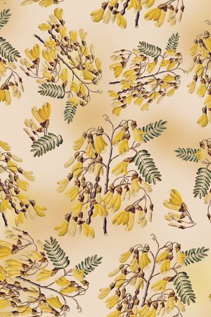 手绘花卉印花华亿平台图片