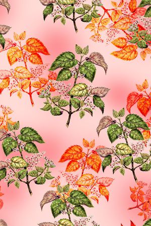 手绘花卉印花华亿平台图片