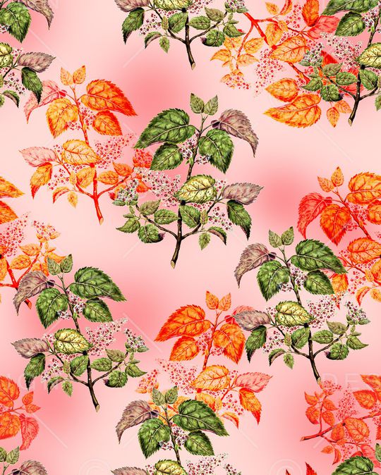 手绘花卉印花华亿平台图片