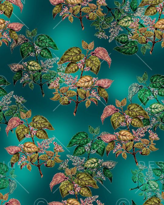 手绘花卉印花华亿平台图片