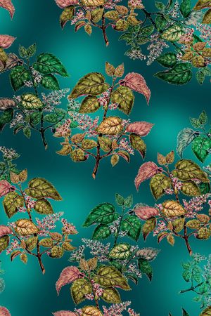 手绘花卉印花华亿平台图片