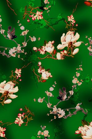 梅花印花华亿平台图片