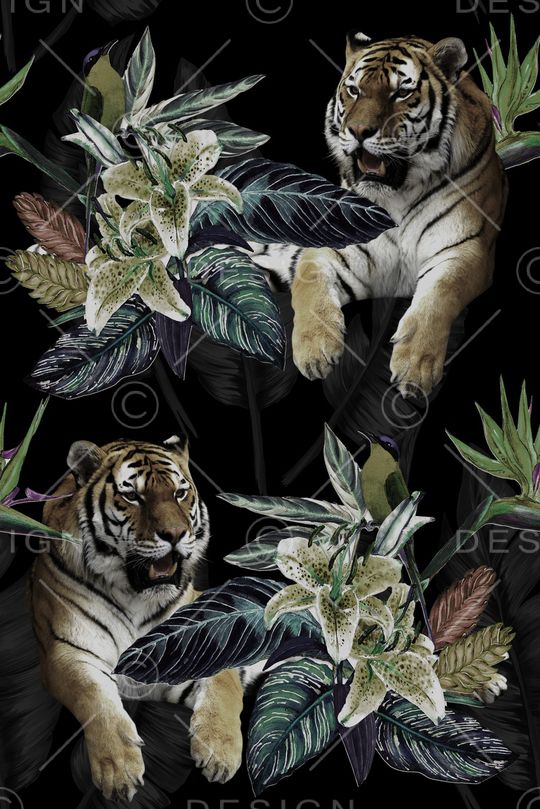 动物花卉印花华亿平台图片