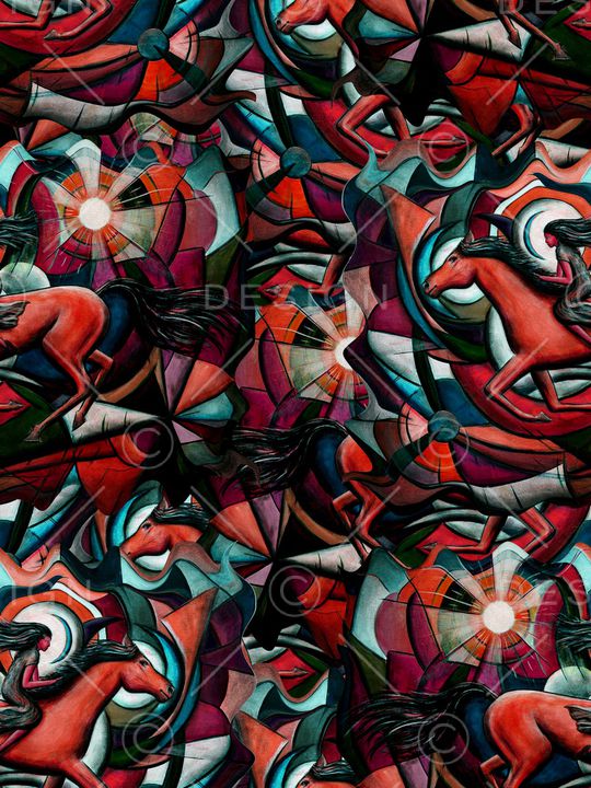 抽象印花华亿平台图片