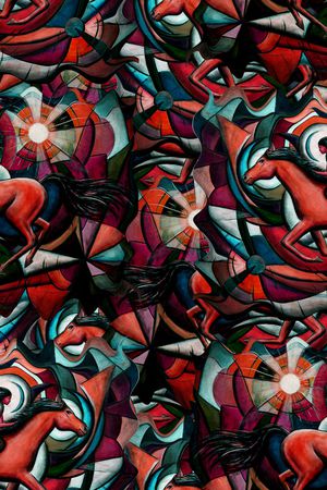 抽象印花华亿平台图片